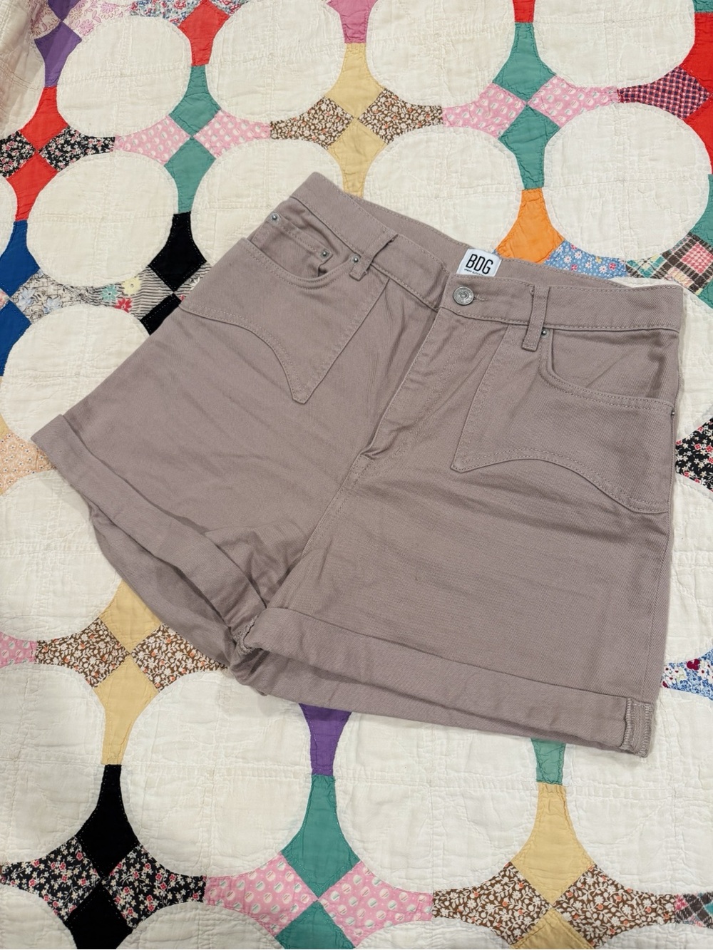 Khaki BDG Urban Outfitters “Mom” Fit Shorts (Size 30)